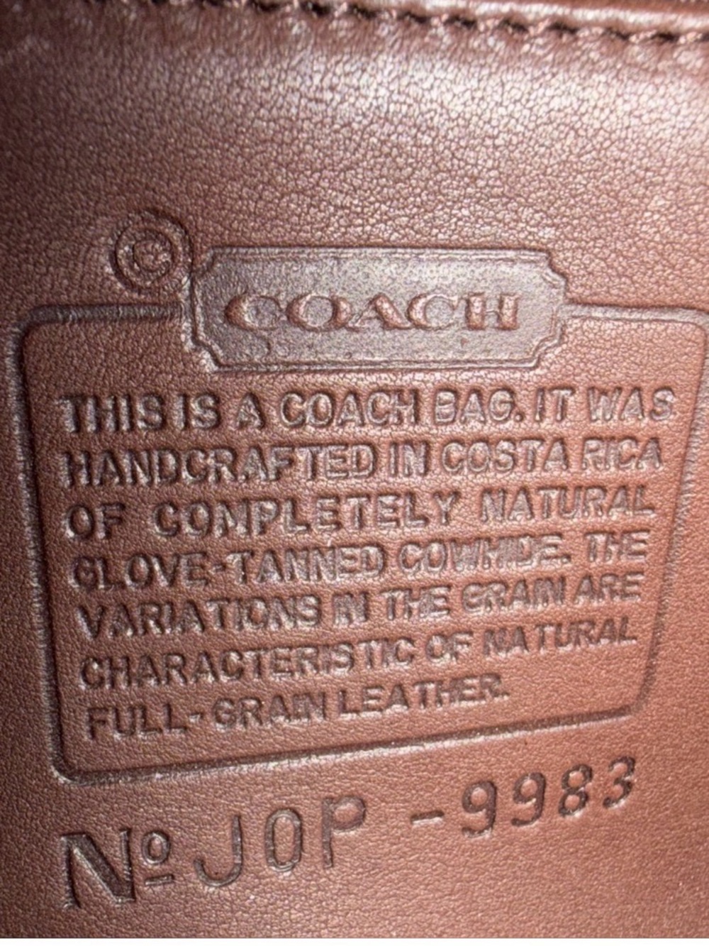 Coach Vintage Regina Crossbody Bag 9983 Mahogany - Picture 11 of 11